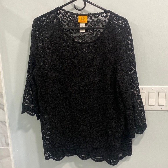 Ruby Rd. Tops - Ruby rd. Large black lace top